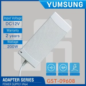 GST-09608 96W High-Reliability Green Industrial Adapter for Consumer Electronics 12V Output Switching Power Supply
