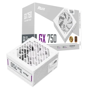 GX750 White 750W 24pin Desktop PC Power Supply 80+ Bronze with 12cm Fan 6 SATA Ports 1.2m Euro Cord CE Certified