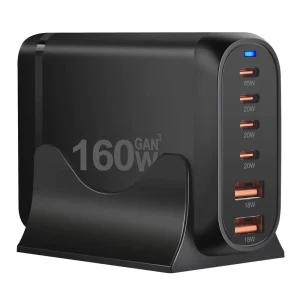 GaN 160W 200W Charger for Macbook Laptop for Mobile Phone Four Type-C Port PD 20W Desktop Portable Charger