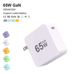 GaN 3.0 65W Fast Charger Universal Adapter for Laptop iPhone Samsung iPad USB-C Charger