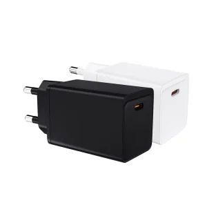 GaN 65W Single-Port Type-C EU Plug Fast Charging Adapter CE and RoHS Certified