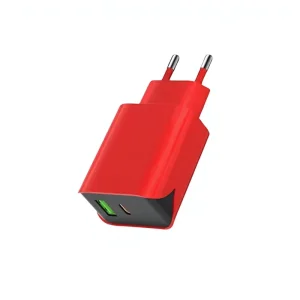 GaN Dual Port Fast Wall Charger 20W PD QC3.0 Type C for Laptop Earphone & Camera EU Compatible