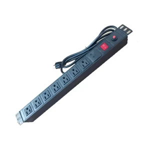 Germany Socket 8 Way Power Distribution Unit (PDU) with 6 AC Outlets C13 Server PDU Rack Mount 13A Rated Current