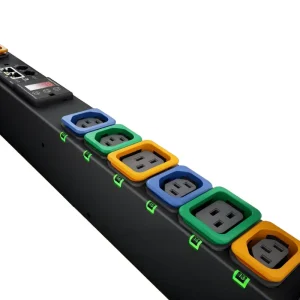 Gu1 PDU Rack Power Distribution Unit with 24 Sockets 230V 16A Black