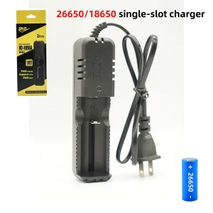HD-8990A 18650 26650 32650 16340 14500 Lithium Battery Dual-Port Smart Multifunction Charger 1 Slot 3.7V Camera Microphone