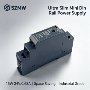 HDR-15-24 LED DIN Rail Power Supply Driver for Light Strip Neon Sign and Decorative Lighting