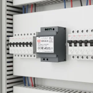 HDR-60-24 60W LED Switching Power Supply 24V 2.5A DIN Rail Single Output 90-132V/180-264V AC DC 60Hz 86%