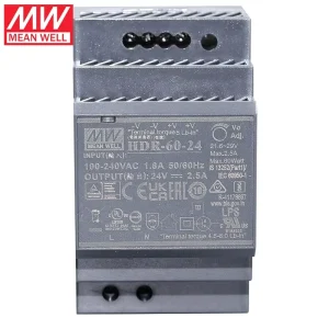 HDR 60 24 Ultra Slim 60W 24V 2.5A AC To DC DIN Rail Power Supply Single Output Step Shape