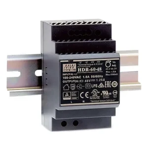 HDR-60-48 60W 48V 1.25A Single Output Waterproof DC Power Supply DIN Rail Mount IP67 Rated CCTV 95% Efficiency