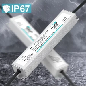 HPV-75 Series 12V Waterproof PFC Constant-Voltage LED Power Supply, Single Output, RoHS Certified, for Outdoor Street Lighting and Harsh Environments