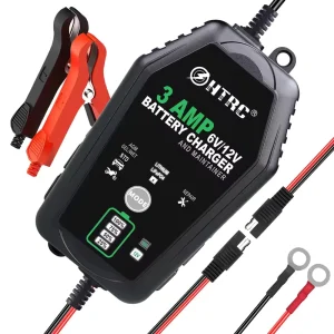 HTRC 3A 6V 12V Smart Battery Charger Universal Fast Charging for 6V Car Motorcycle Auto Repair Trickle Multifunction Charger