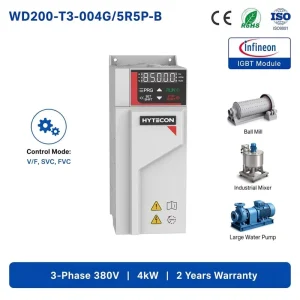 HYTECON 5HP 7.5HP 3Phase 380V Frequency Inverter 4kW 5.5kW G/P Dual Rated VFD Variable Frequency Drive for Pump Fan HVAC Motor