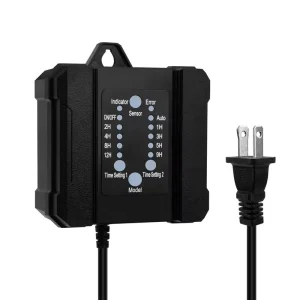 HZT-LVT001 DC12V 100W PWM 8.3A Outdoor Low Voltage Transformer Timer Photocell Sensor Landscape Lighting