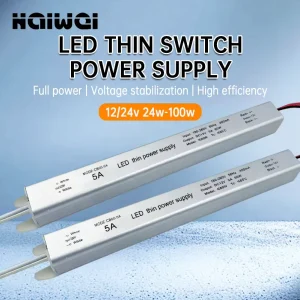 Haiwei DC12V 2A 6A 24W 72W 100 24V High Efficiency Single Output Switching LED Driver Transformer Power Supply