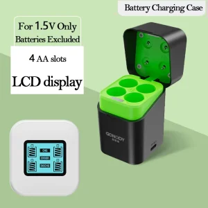 High Capacity Li ion Battery Charger Station LCD 4+4 Slots 5V 3A Output LED Illumination 15W Overcharge Protection for Batteries