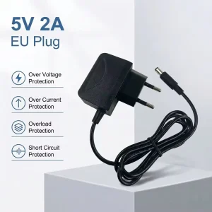 High Efficiency 5V 2A Power Adapter EU Plug Input 100-240V 5V 2000A Switching Power Supply 10W AC DC Power Adapter