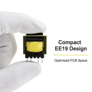 High Frequency EE19 Transformer 4+2 Pin Vertical with Pure Copper Wire for 14-24W SMPS Power Adapter Factory