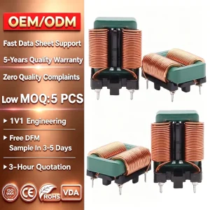 High Frequency Electromagnetic Filter Inverter Air Core Coil Flat Wire Inductor High Current Ultra low DCR High Heat Dissipation