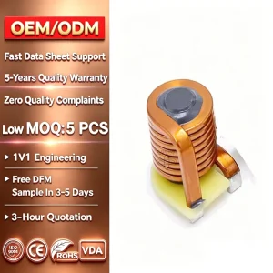 High Frequency Electromagnetic Filter Inverter Air Core Coil Flat Wire Inductor High Power Applications CE Certified