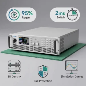 High Performance Programmable 3U Rack Mount Bidirectional DC Power Supply PBS 21000 45L 1000V 45A 18kW High Voltage