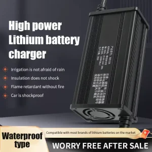 High Power Electric Motorcycle Bicycle Charger 60V 8A Aluminum Shell Lithium Phosphate Battery Charger EU US