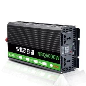 High Power NBQ6000W Solar Car Inverter Low Voltage High Voltage Protection for 12V 24V 48V 60V 220V