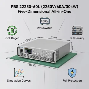 High Precision Programmable DC Power Supply PBS 22250 60L 2250V 60A 30kW for Industrial R&D