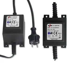 High Quality 24V 1.5A 36VA Waterproof Power Supply, 12V 3A IP68 Outdoor Power Adaptor with CE ETL Approval