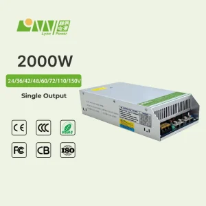 High Quality Single Industry 2000W 72V SMPS 27.8A AC DC Switching Power Supply for 3D Printer CCTV Camera