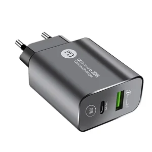 High Quality US EU Plug 20W PD QC3.0 Fast Charging USB-C 9V/2A Foldable Retractable Cable Power Adapter for Mobile Phones