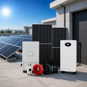 Home Solar Battery Hybrid Power Inverter and Panel System Complete Kit