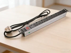 Horizontal Vertical UK PDU 19 Inch 6 Outlet Rack Mount Aluminium Alloy AC Power Distribution Strip Surge Protection 250VAC 13A