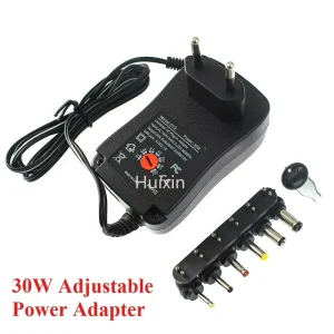 Hot 30W Adjustable Power Adapter 3V 4.5V 5V 6V 7.5V 9V 12V 2A AC DC Universal Adaptor Charger With 6 Connector Plugs