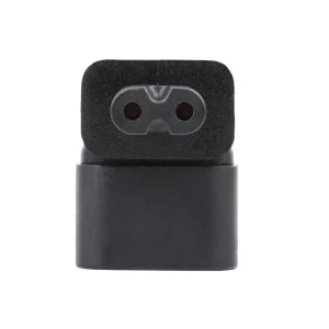 IEC C14 Male to C7 Female Right-Angle Power Adapter 3-Core Copper PC ABS EU UK FR