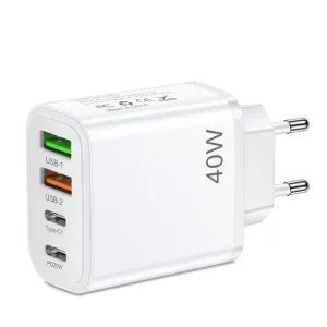 ILepo Quick Charge QC3.0 USB Power Delivery 2C+2A 20W 45W 65W GaN Chargers OEM ODM 40W Travel Fast Charger OTP OVP Protection