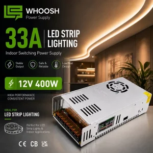 IP20 Indoor AC 220V Input 400W 12V 33.3A High Efficiency Switching Power Supply for LED Strip Signage Light Box