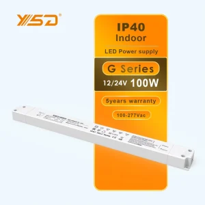 IP40 100 277Vac Linear 12V 24v Dc Power Supply CE ROHS Listed 100w LED Drivers
