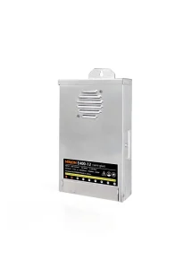 IP45 Semi-glue Rainproof 400W 12V 33.3A Single Output High Efficiency 85% LED Power Supply AC to DC Outdoor
