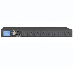 IP66 Smart PDU 8 US Sockets 19” 1U Industrial Power Distribution Unit with Aluminum Alloy Power Strip for Industry Date Center