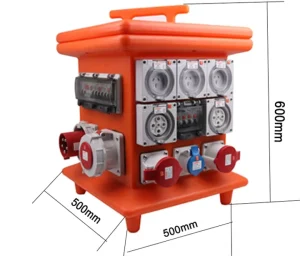 IP67 PE Outdoor Custom Electrical Three Phase Industrial Waterproof Power Supply Portable Outdoor Distribution Box