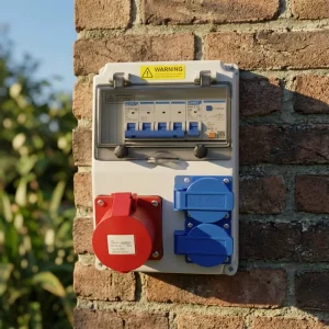 IP67 Portable Industrial Plug Socket Box Wall Mount Temporary Outdoor Power Distribution Junction Box