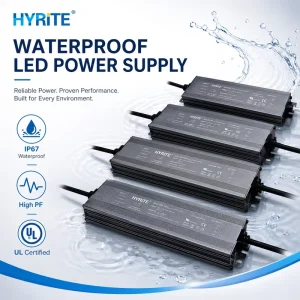 IP67 SMPS CE UL Universal Input Voltage 20W-300W Active PFC Waterproof 12V 24V Switching LED Power Supply