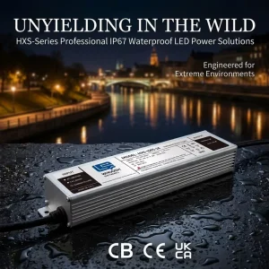 IP67 Waterproof 300W 12V 25A AC DC LED Power Supply 2KV Isolation for Outdoor Signage Architectural Lighting