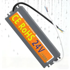 IP67 Waterproof AC 90-265V to DC 12V/24V 150W Constant-Voltage LED Power Supply CE FCC
