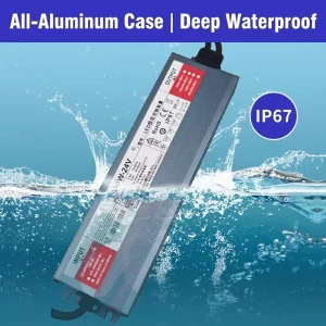 IP67 Waterproof Aluminum Case Transformer for LED Strips Outdoor Use 400W 170-265V AC to DC 12V/24V