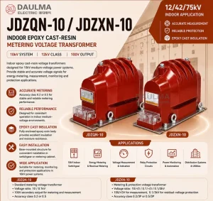 Indoor 10kV Epoxy Cast Voltage Transformer JDZQN 10 JDZXN 10 for Switchgear Metering and Protection Specification