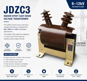 Indoor 10kV Voltage Transformer JDZC3 Epoxy Cast Resin for Switchgear Engineering Specification