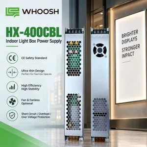 Indoor Light Box Power Supply 400W 12V LED Strip Light Driver with Cooling Fan Signage LED Transformer