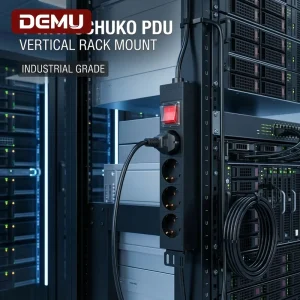 Industrial 1U Rack PDU 4 Way Schuko Outlets Double Pole Cut Off T5 Aluminum Alloy CE Certified