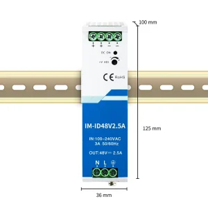 Industrial 48V 2.5A DIN Rail Power Adapter
